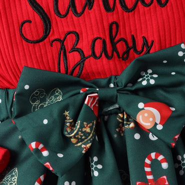 Long Sleeve Santa Baby Romper   