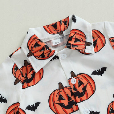 Short Sleeve Halloween Toddler Set   