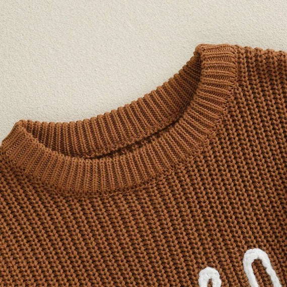Long Sleeve Thankful Knit Baby Sweater