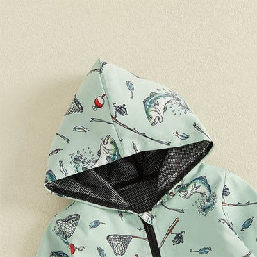 Little Fisherman Hooded Toddler Jacket Jacket The Trendy Toddlers 