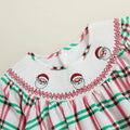 Long Sleeve Plaid Ruffled Christmas Baby Set