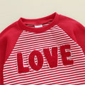 Long Sleeve Striped Love Baby Jumpsuit Jumpsuit The Trendy Toddlers 