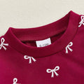 Long Sleeve Bows Toddler Set