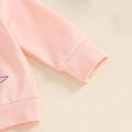 Long Sleeve Pink Pumpkin Bow Baby Set   