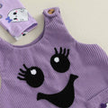 Long Sleeve Purple Corduroy Ghost Baby Set