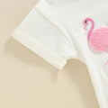 Short Sleeve Flamingo Baby Bodysuit   