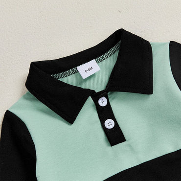 Long Sleeve Collar Baby Set