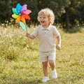 Short Sleeve Solid Waffle Collar Toddler Set