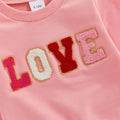 Long Sleeve Love Flared Pants Baby Set   