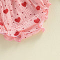 Fly Sleeve Pink Heart Dots Baby Set