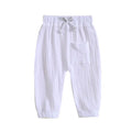 Solid Muslin Baby Pants Pants The Trendy Toddlers White 18-24 M 