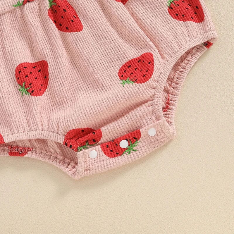 Strawberry Straps Baby Romper   