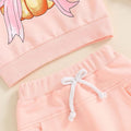 Long Sleeve Pink Pumpkin Bow Baby Set   