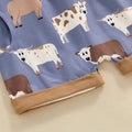 Short Sleeve Cows Baby Set   