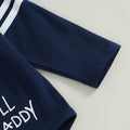 Long Sleeve Daddy Football Baby Set   