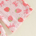 Tie Straps Strawberry Bow Pants Toddler Set Sets The Trendy Toddlers 