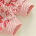Long Sleeve Valentine's Day Ruffled Baby Set