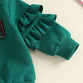 Merry Christmas Plaid Flared Pants Toddler Set