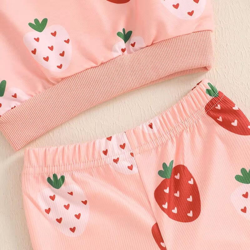 Strawberry Flared Toddler Set   