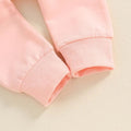 Long Sleeve Pink Pumpkin Bow Baby Set   