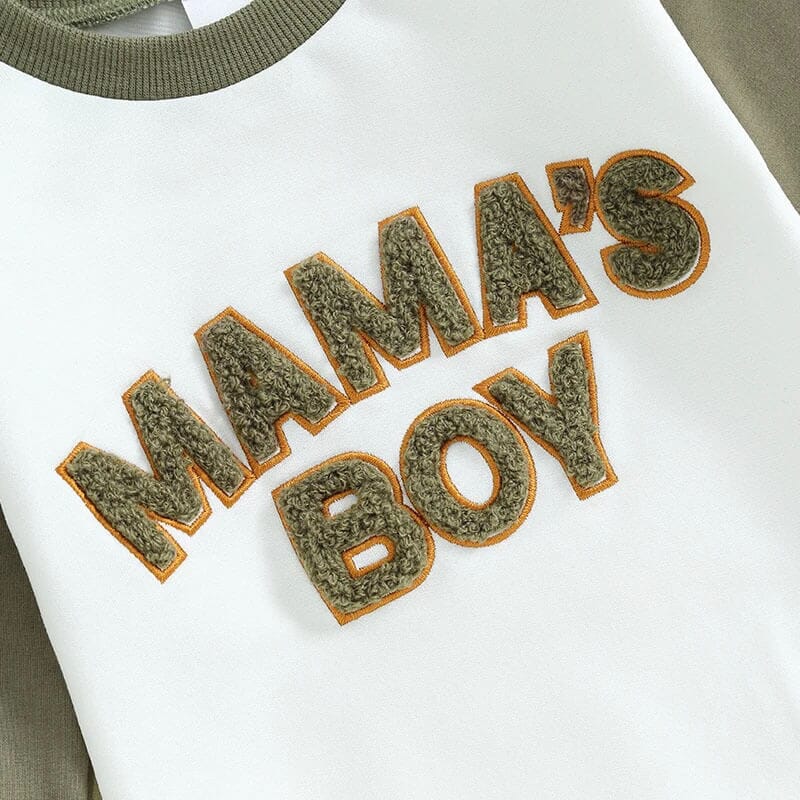Long Sleeve Mama's Boy Baby Bodysuit   