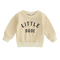 Little Dude Baby Sweatshirt sweatshirt The Trendy Toddlers Beige 18-24 M 