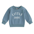 Little Dude Baby Sweatshirt sweatshirt The Trendy Toddlers Blue 18-24 M 