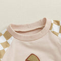 Long Sleeve Checkered Pumpkin Baby Set