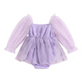 Long Sleeve Butterfly Baby Romper Purple 3-6 M 