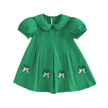 Puff Sleeve Collar Irish Toddler Dress