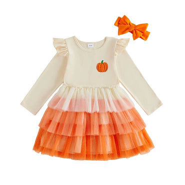 Long Sleeve Halloween Layered Toddler Dress Dresses The Trendy Toddlers 