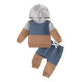 Color Block Hooded Jogger Baby Set Blue 3-6 M 