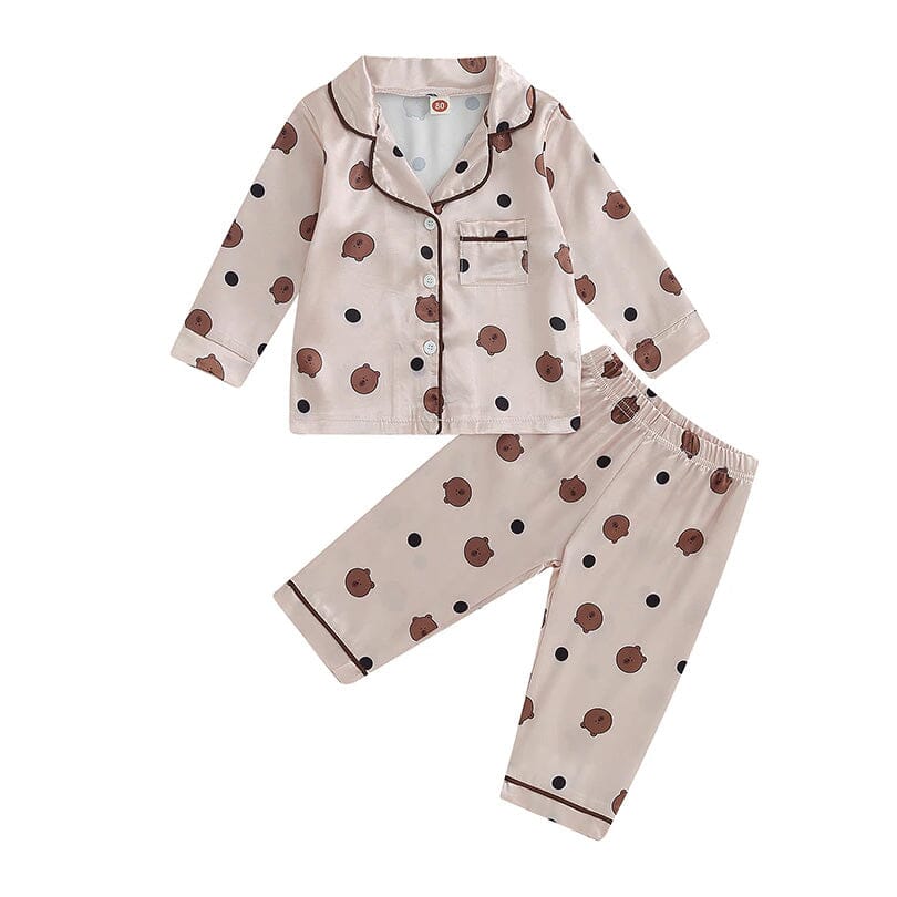 Long Sleeve Bear Toddler Pajama Set Pajamas The Trendy Toddlers 