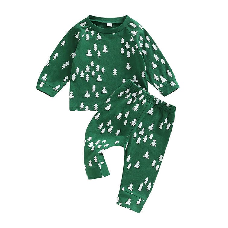 Green Christmas Tree Baby Set Holiday The Trendy Toddlers 