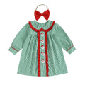 Long Sleeve Collar Christmas Toddler Dress