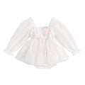 Long Sleeve Butterfly Baby Romper White 3-6 M 