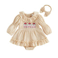 Ruffled Collar Christmas Baby Romper