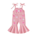 Tie-Up Balloon Heart Flared Toddler Jumpsuit