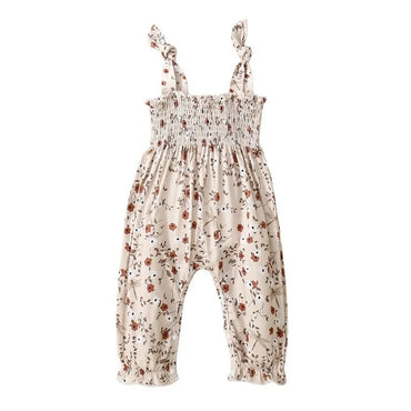 Tie Straps Floral Baby Jumpsuit Jumpsuit The Trendy Toddlers 