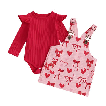 Long Sleeve Valentine's Day Baby Set   