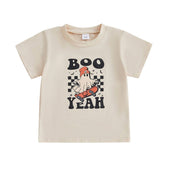 Boo Yeah Halloween Toddler Tee Beige 2T