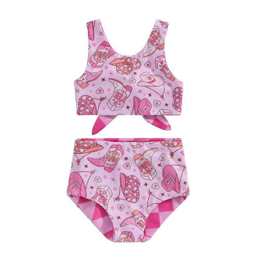 Pink Cowgirl Toddler Swimsuit Swimwear The Trendy Toddlers 