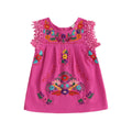 Sleeveless Floral Embroidery Baby Dress Dresses The Trendy Toddlers Pink 3-6 M 