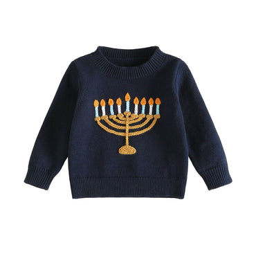 Hanukkah Knit Toddler Sweater