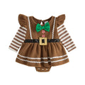 Long Sleeve Gingerbread Baby Romper Rompers The Trendy Toddlers 
