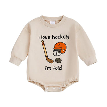 Long Sleeve Hockey Baby Bodysuit