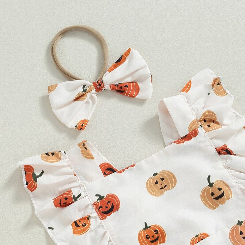 Flutter Sleeve Halloween Romper Rompers The Trendy Toddlers 