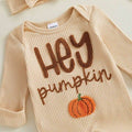 Long Sleeve Hey Pumpkin Ribbed Baby Jumpsuit Jumpsuit The Trendy Toddlers 