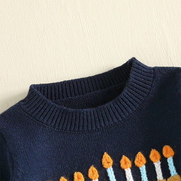Hanukkah Knit Toddler Sweater