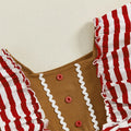 Long Sleeve Gingerbread Flared Baby Jumpsuit